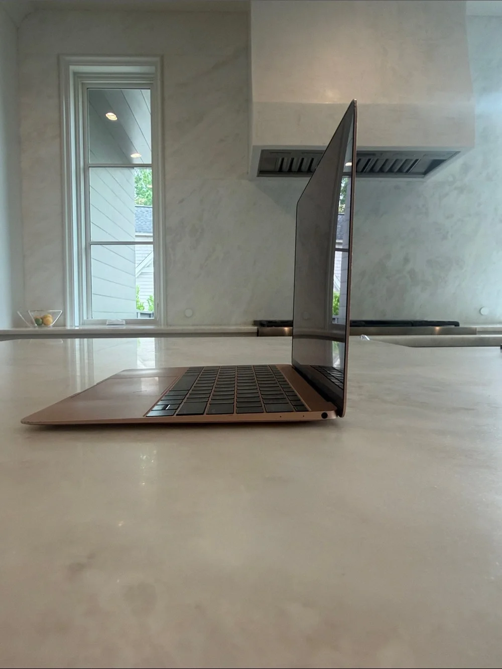 12’ Apple MacBook (2017)- Rose Gold Aluminum Laptop Top View